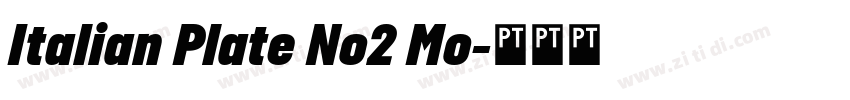Italian Plate No2 Mo字体转换